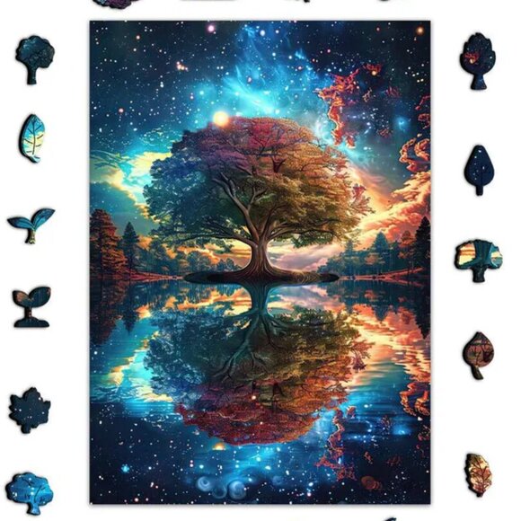 Galaxy Tree of Life wooden jigsaw puzzle - Picture 2 of 6